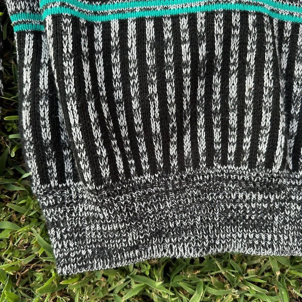 Gizmo Mens Large 90s‎ Coogi Style Ed Bassmaster Geometric Knit Cosby Dad Sweater